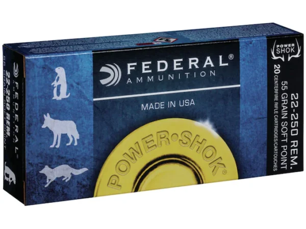 Federal Power-Shock 22-250 ammo picture