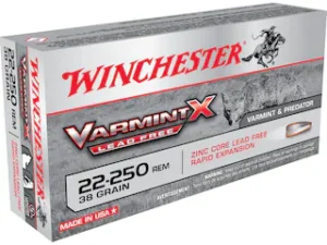 This is Winchester Varmint X Ammunition 22-250 ammo 38 Grain Hollow Point Lead-Free picture