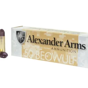 This is Alexander Ammunition 50 Beowulf ammo 200 Grain Frangible Inceptor ARX Box of 20 picture