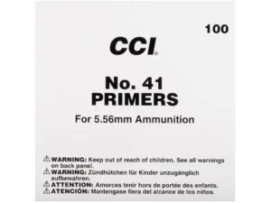 This is CCI Small Rifle 5.56mm NATO-Spec Military Primers #41 Box of 1000 (10 Trays of 100) picture